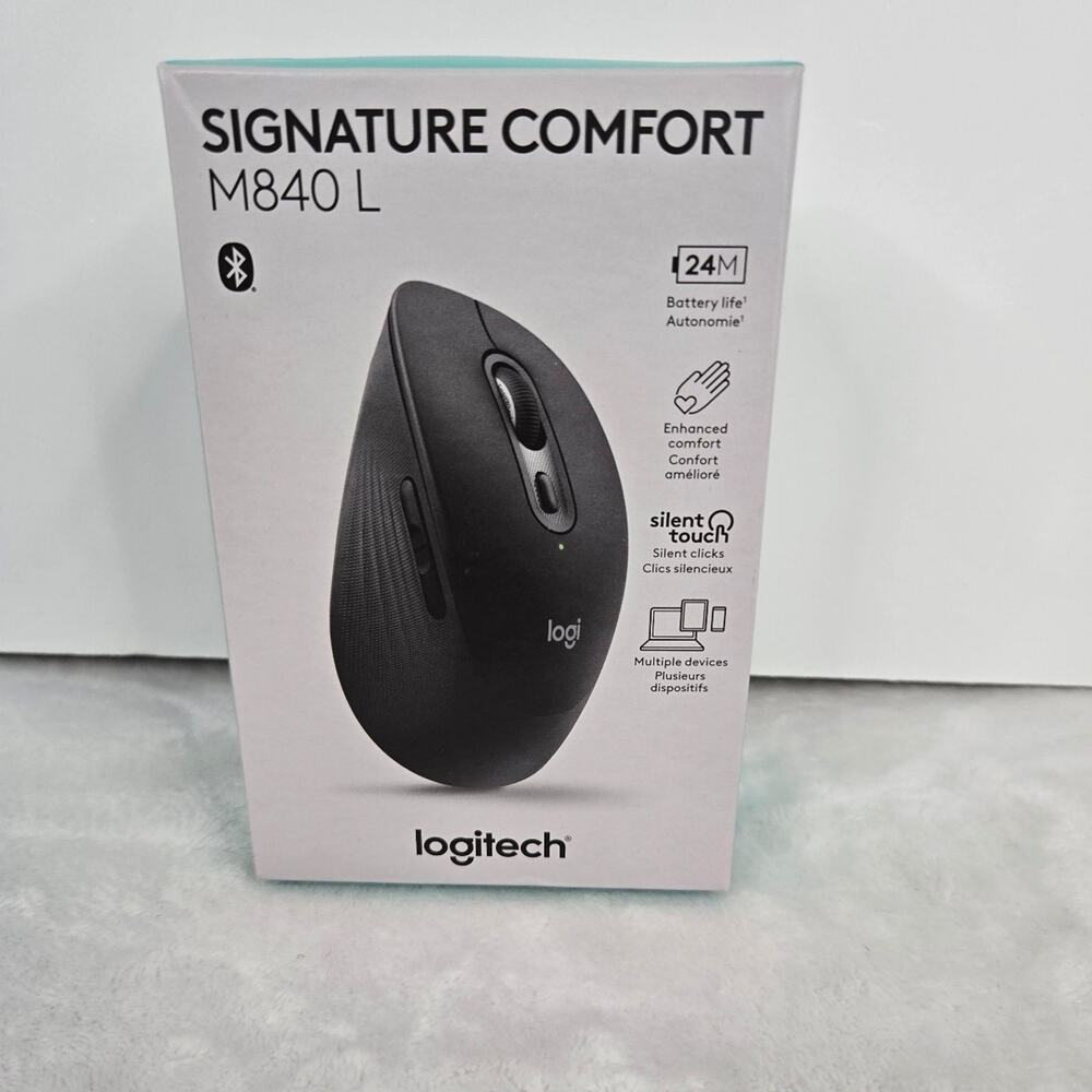 Logitech Signature M840 L RightHand Wireless Mouse Enhanced Comfort Palm Support